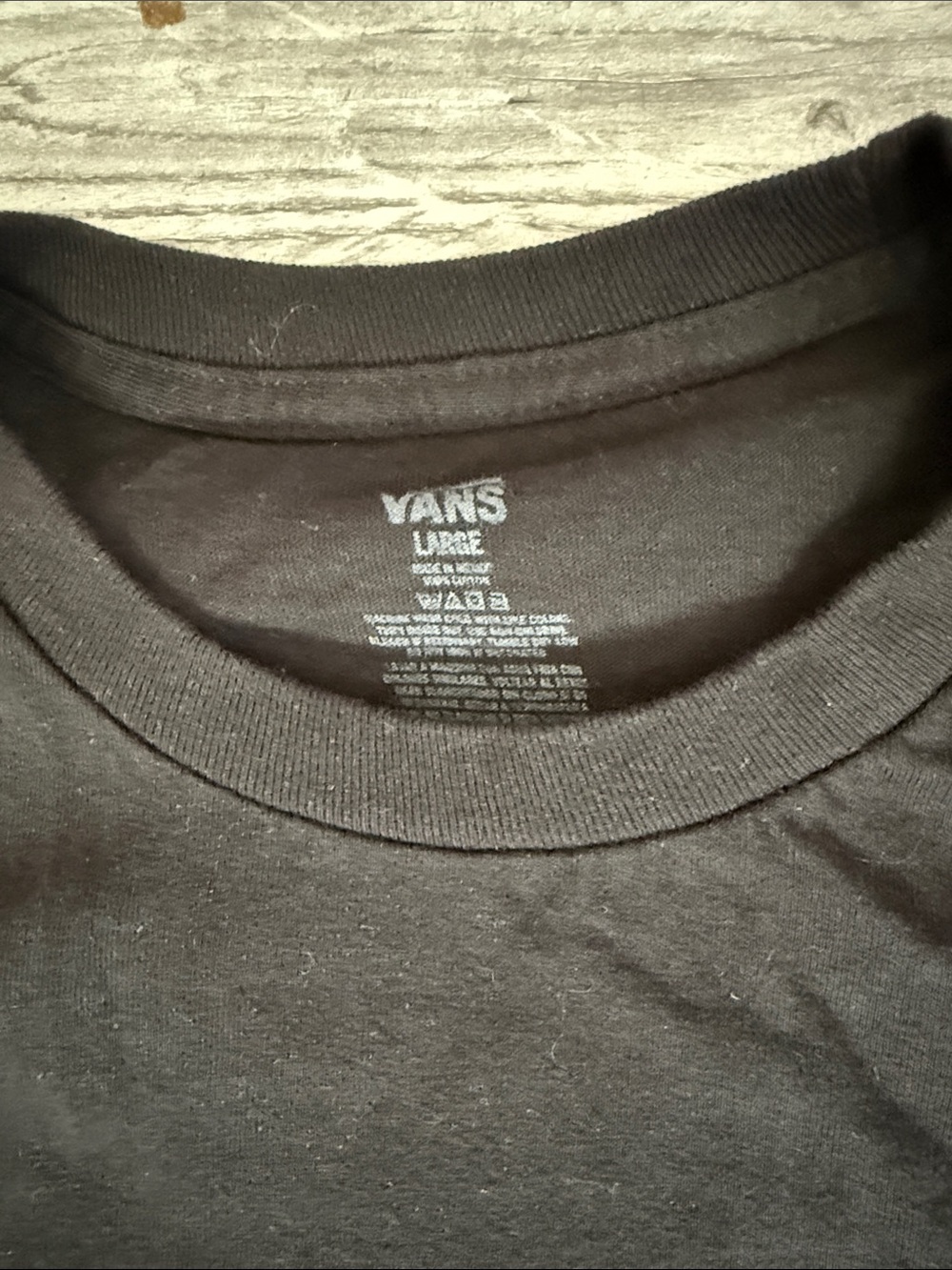 Vans Black Short Sleeve Tee with Subtle Chest Logo - Picture 2 of 3